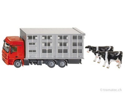 SIKU 2713 Tiertransporter mit Kühen