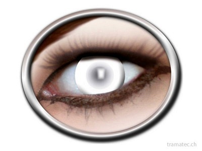 Fasnacht Kontaktlinsen blind weiss