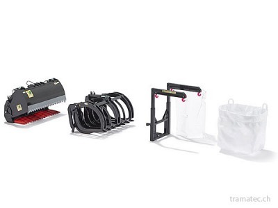 Wiking Frontlader Werkzeuge - Set B schwarz