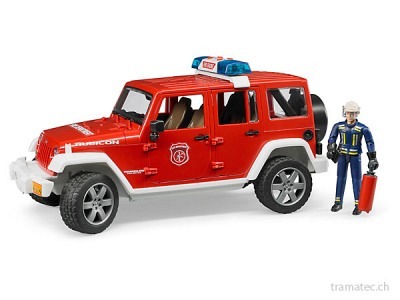 Bruder Jeep Wrangler Unlimited Rubicon Feuerwehr-Einsatzfzg.+Figur