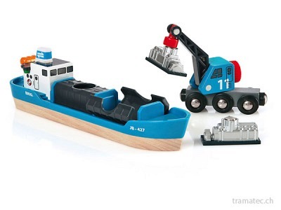 BRIO Containerschiff mit Kran-