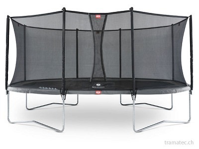 BERG Trampolin Grand Favorit Regular 520 Grey + Sicherheitsnetz Comfort