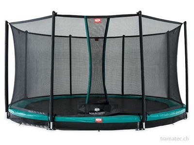 BERG Trampolin InGround Favorit Green 270 + Sicherheitsnetz Comfort