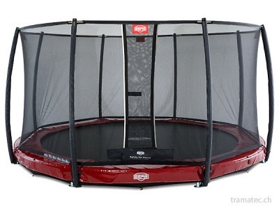 BERG Trampolin InGround Elite Red 330 + Sicherheitsnetz Deluxe