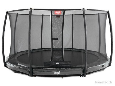 BERG Trampolin InGround Elite Grey 330 + Sicherheitsnetz Deluxe