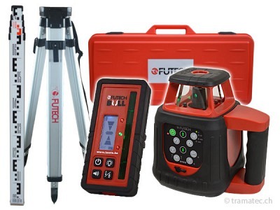 FUTECH Rotationslaser Gyro Grün Case Set + Bull