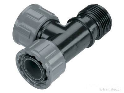 GARDENA Sprinklersystem pro Ventil-T-Stück mit 2 x 1" IG und 1 x 1" AG