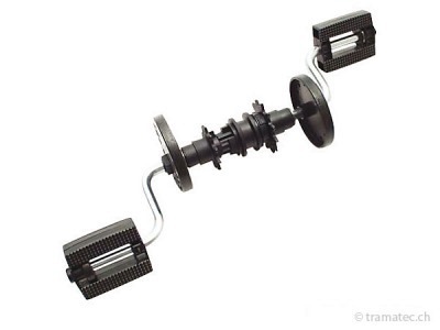 Rolly Toys Ersatzteil Kurbelachse mit Schaltgetriebe