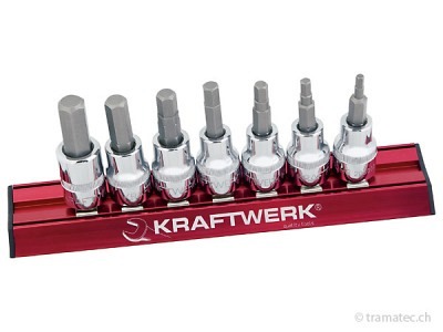 KRAFTWERK 7-t. Inbus-Bit-Stecknusssatz MAGALU 3/8'