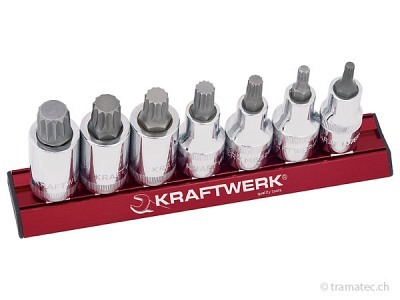 KRAFTWERK 7-t. XZN-Bit-Stecknusssatz MAGALU 1/2'