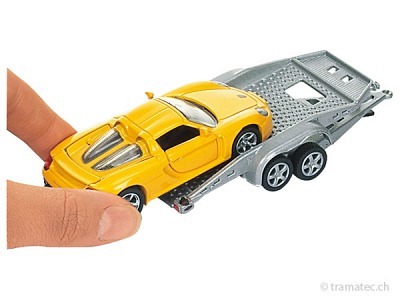 SIKU 2544 PKW mit Transport-Anhänger