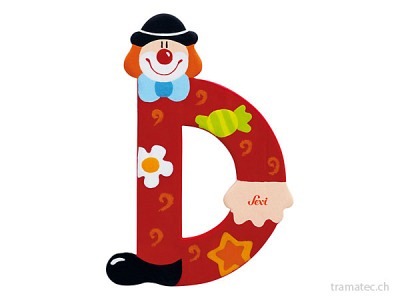 Sevi Buchstabe Clown D 10cm ass.
