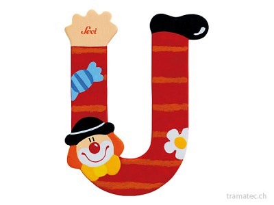 Sevi Buchstabe Clown U 10cm ass.