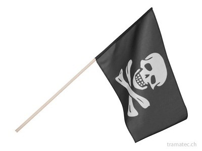 Fasnacht Fahne Pirat schwarz
