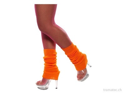 Fasnacht Beinstulpe Neon Orange