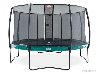 BERG Trampolin Elite Green 380 + Sicherheitsnetz Deluxe
