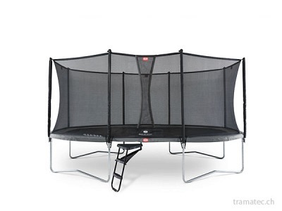 BERG Trampolin Grand Favorit Regular 520 Grey + Sicherheitsnetz Comfort