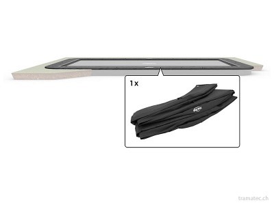 BERG Trampolin Ersatzteil Schutzrand Ultim Champion FlatGround 500, grau