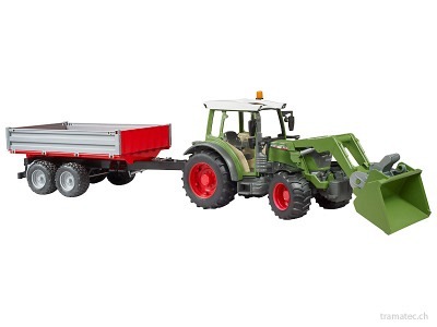 Bruder Fendt Vario 211 mit Frontlader und Bordwandanhänger - 02182